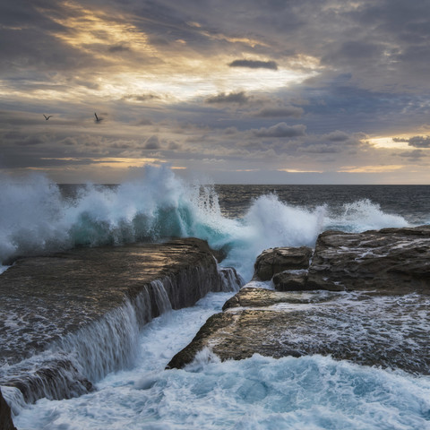 Australien, New South Wales, Clovelly, Shark Point am Abend, lizenzfreies Stockfoto