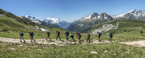 Frankreich, Chamonix, Bergsteiger bei Le Tour - ALRF000645