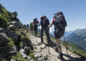 France, Chamonix, Mountaineers at Le Tour - ALRF000647