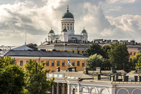 Finnland, Helsinki, Altstadt, Dom zu Helsinki, lizenzfreies Stockfoto