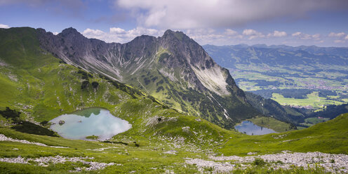 Deutschland, Bayern, Allgäu, Allgäuer Alpen, Oberer und Unterer Gaisalpsee, Gaisalphorn und Rubihorn - WGF000940