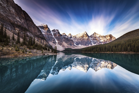 Kanada, Alberta, Banff National Park, Moraine Lake, lizenzfreies Stockfoto
