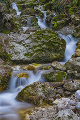 Italien, Umbrien, Regionalpark Monte Cucco, Bach, fließendes Wasser - LOMF000363