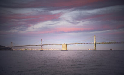 USA, California, Bay Bridge at sunset - EPF000144