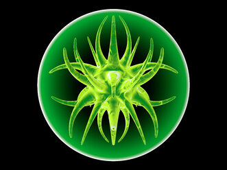 3D gerenderte Illustration eines generischen Virus - SPCF000122