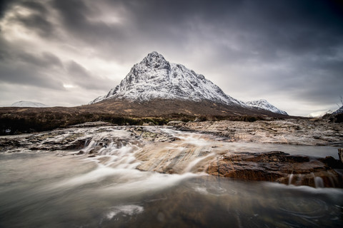 Schottland, Hochland, Berg Buachaille Etive Mor, lizenzfreies Stockfoto