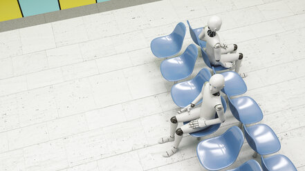 Robots sitting in waiting area - AHUF000230