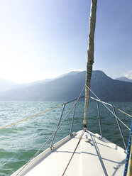 Italy, Brenzone sul Garda, Lake Garda, sailboat - LVF005224