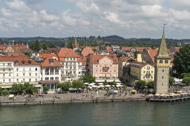 Germany, Bavaria, Lindau, old town, harbour and tower Mangenturm - PCF000268