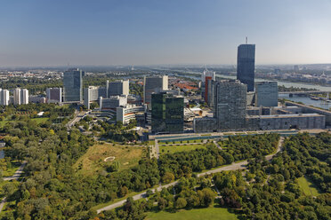 Austria, Vienna, view to Donau City and Vienna International Centre - GFF000768