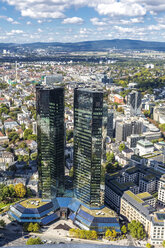 Deutschland, Hessen, Frankfurt, Stadtbild mit Deutscher Bank, Hochhäuser - MAB000388