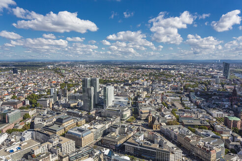 Deutschland, Frankfurt, Blick auf die Stadt mit Nextower und Jumeirah Frankfurt Hotel vom Maintower - MABF000401