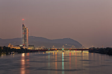 Austria, Vienna, Millennium Tower at twilight - GFF000777