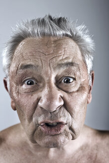 Portrait of grumpy senior man - MF003033