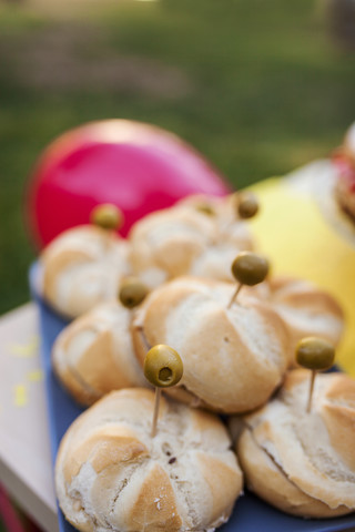 Sandwiches mit Thunfisch und Oliven, lizenzfreies Stockfoto