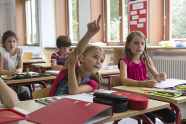 Schoolgirl raising her hand - SARF02889