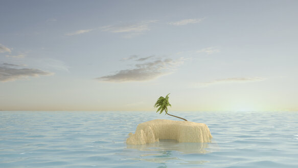 Palme auf einsamer Insel - UWF00987