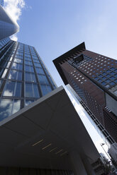 Germany, Frankfurt, modern skyscrapers at financial district - MAB00403