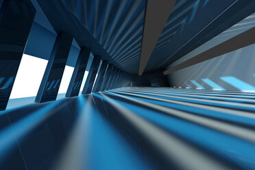 3D gerenderte Illustration, Architekturvisualisierung eines futuristischen Innenraums - SPCF00129