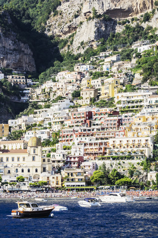 Italien, Kampanien, Provinz Salerno, Amalfiküste, Amalfi, Boote, lizenzfreies Stockfoto