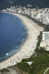 Brasilien, Rio de Janeiro, Luftbildaufnahme von Ipanema Beach - BCDF00033