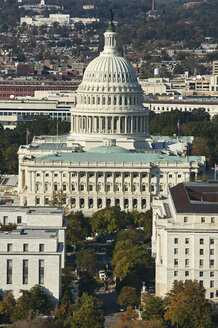 USA, Washington, D.C., Luftbildaufnahme des Kapitols der Vereinigten Staaten - BCDF00102