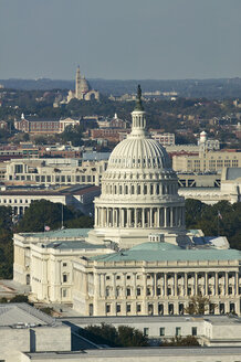USA, Washington, D.C., Luftbildaufnahme des Kapitols der Vereinigten Staaten - BCDF00103