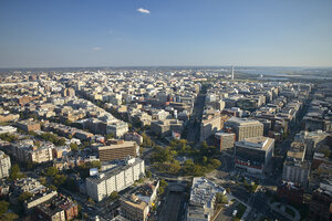 USA, Washington, D.C., Aerial photograph of the city with Dupont Circle - BCDF00108