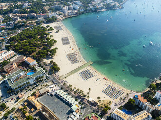 Spain, Mallorca, Aerial view of Santa Ponca beach - AMF04994