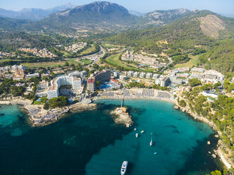 Spain, Mallorca, Aerial view of Camp del Mar bay - AMF05002