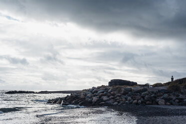 Denmark, Skagen, bunker and lighthouse at the beach - MJF02004