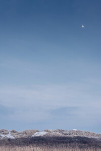 Dänemark, Hals, Mond über Dünen - MJF02084