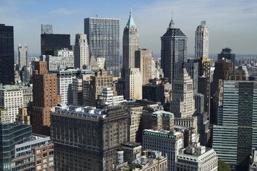 USA, New York State, Manhattan, Financial District Bankgebäude an der Wall Street - BCDF00157