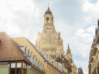 Deutschland, Dresden, Kuppel der Dresdner Frauenkirche - KRPF01852