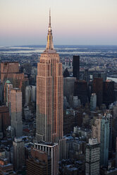 USA, New York State, New York City, Cityscape with Empire State building in the morning - BCDF00198
