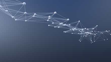 Verbundene Struktur von Linien und Kugeln - UWF01014