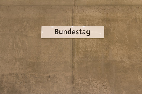 Germany, Berlin, subway station Bundestag stock photo