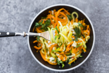 Vegetable noodles skewered with fork - SARF03019