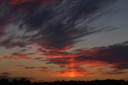 Deutschland, Sonnenuntergang über Pommritz - NDF00608