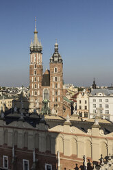 Polen, Krakau, Blick auf die St. Marienkirche - MELF00158