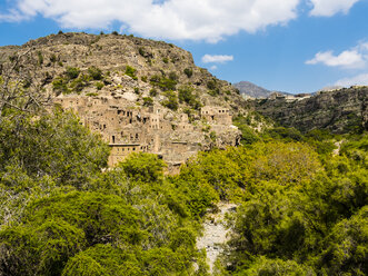 Oman, Jabal Akhdar, Verlassenes Dorf Wadi Bani Habin - AMF05040