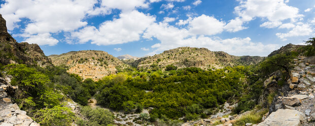 Oman, Jabal Akhdar, Verlassenes Dorf Wadi Bani Habin - AMF05041