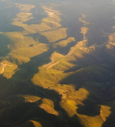 Spain, Aerial view of mountains at sunset - RAEF01522