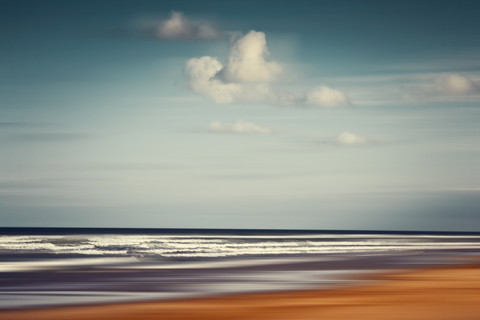 Frankreich, Contis-Plage, abstrakte Strandlandschaft, lizenzfreies Stockfoto