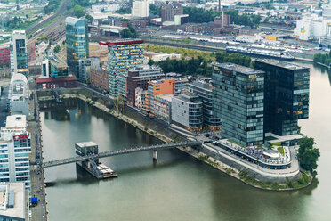 Germany, Duessseldorf, aerial view of Media Harbor - TAMF00747