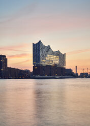 Germany, Hamburg, view to Elbe Philharmonic Hall at sunrise - WHF00055