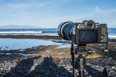 Spain, Tenerife, camera at Las Americas beach - SIPF01009