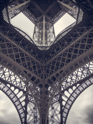 Frankreich, Paris, Eiffelturm, Nahaufnahme, lizenzfreies Stockfoto