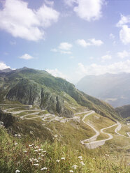 Switzerland, Ticino, St Gotthard alpine pass road, Swiss Alps - GWF04906
