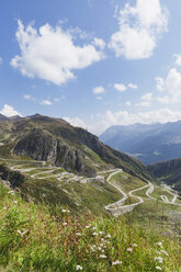 Switzerland, Ticino, St Gotthard, Tremola mountain pass in the Swiss Alps - GWF04908